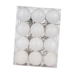 Bothyi - 24X Bolas De Navidad Decoración Del Hogar Adornos De Árbol De Navidad Para Fiesta Hogar Vacaciones Blanco