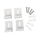 thumbnail image 2 of 4 Piezas Clips De Espejo De Acero Inoxidable Clips De Retención Pesados Para Montaje En Pared Blanco L, 2 of 3