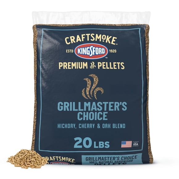 Pellets de madera para parrilla Kingsford Craftsmoke 9 kg cerezo y roble