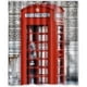 thumbnail image 1 of Cortina de ducha con diseño de cabina telefónica roja de Londres y ganchos (60 x 72 pulgadas), 1 of 3