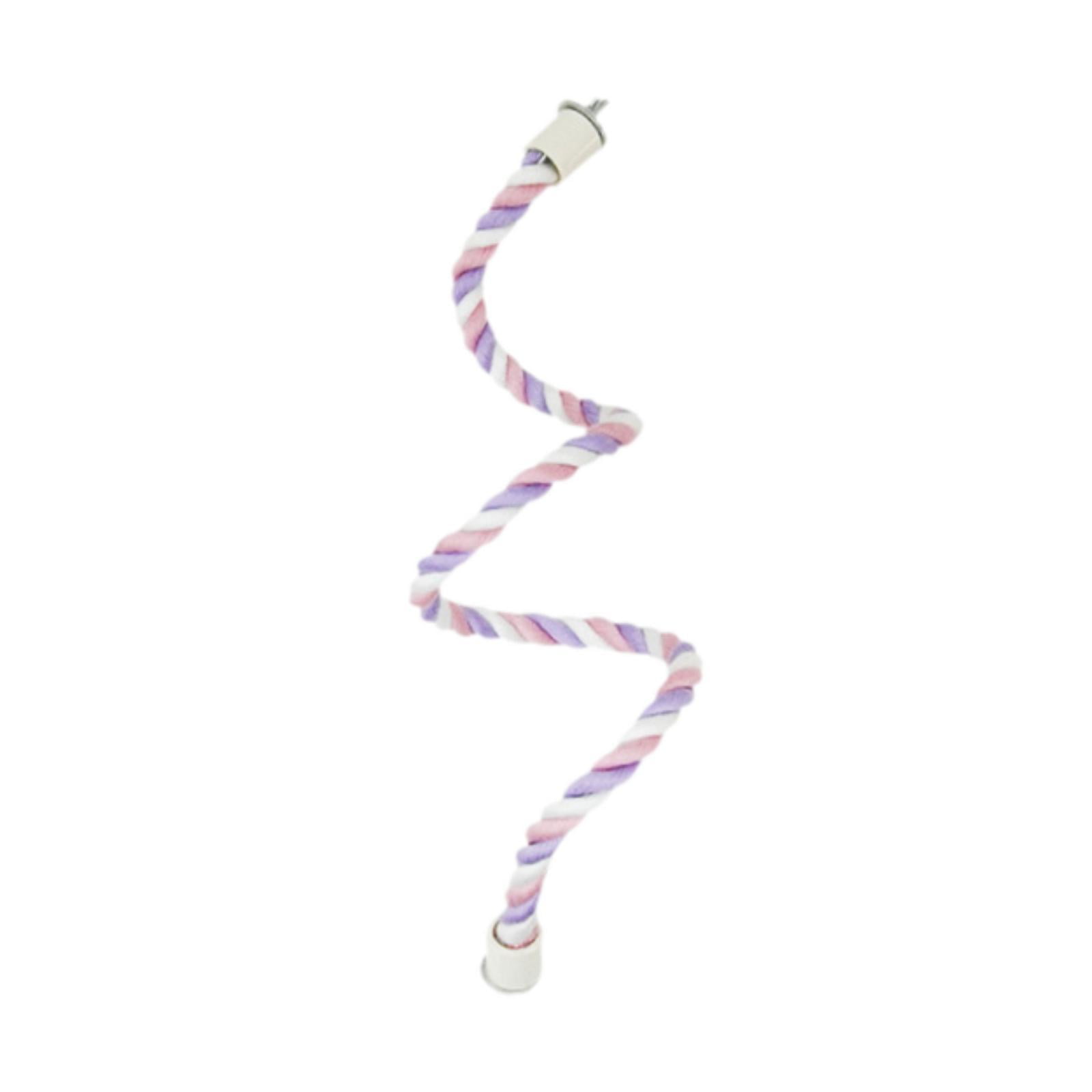 Percha De Cuerda Flexible De Algodón Para Agapornis De Tamaño Normal A Grande, Cacatúa Ninfa De 60 Cm
