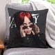 thumbnail image 1 of Billie Eilish Fundas de almohada de terciopelo con tema, regalos de funda de almohada, decoración para el hogar, cojín de lanzar, regalo de cumpleaños para fans y parejas. 60cm x 60cm., 1 of 6