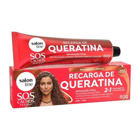 Salon Line - Recarga De Queratina Sos Cachos De 80Gr Salonline