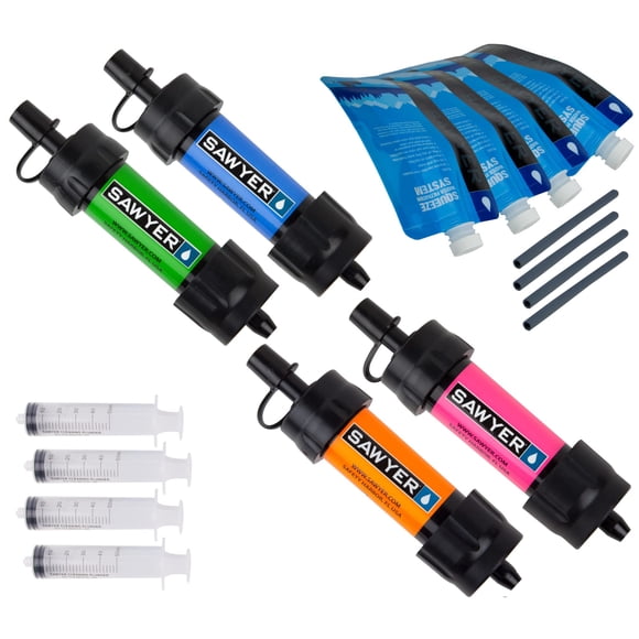 Sistema de filtración de agua Sawyer Products SP124 MINI, paquete de 4