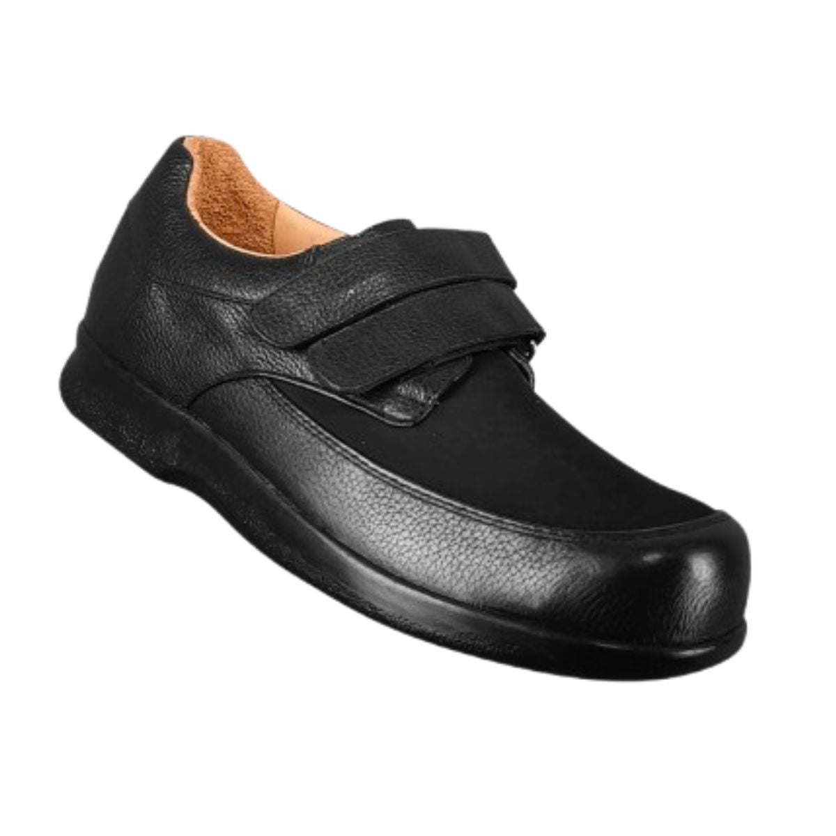 Zapato Para Diabetico Con Cierre Velcro Negro-blunding