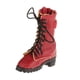 thumbnail image 1 of Botas De Cuero Con Cremallera A Escala 1/6 Hechas A Mano Para Figura De 12 "modelo De Cuerpo Rojo Vino De Moda, 1 of 5