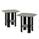 thumbnail image 3 of Mesa auxiliar Furinno, diseño simple, juego de 2 niveles, roble francés, 3 of 8