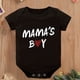 thumbnail image 1 of Baby Boys Casual "MAMA'S BOY" Romper, Short Sleeve Crew Neck Bodysuit For Summer, 1 of 5