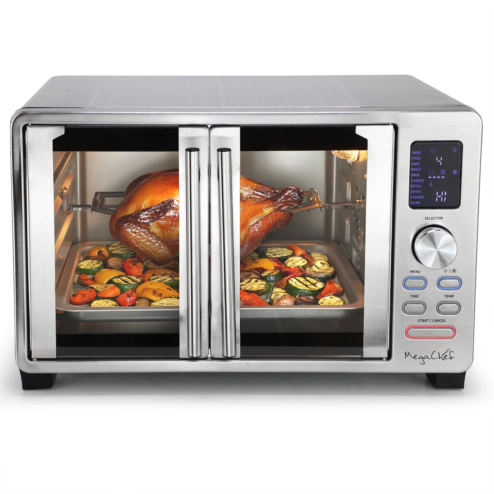 Horno De Encimera Megachef 25l Digital Con Puerta Francesa 120v