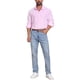thumbnail image 2 of INSPIRE CHIC Camisa de Hombre Seersucker a Rayas de Manga Larga con Botones Texturizados XL Rosa, 2 of 5
