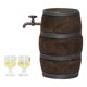 thumbnail image 5 of 1:12 Escala Casa De Mu?ecas Barril De Vino En Miniatura Modelo 1 Barril 2 Tazas Amarillas, 5 of 5