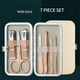 thumbnail image 3 of Rose Golden Stainless Steel Nail Clipper Set Grooming Tool Set With Case Manicure Art Tool, 3 of 5