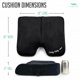 thumbnail image 3 of Cojín para silla de ruedas Cushy Tushy Premium de espuma viscoelástica negro, 3 of 8