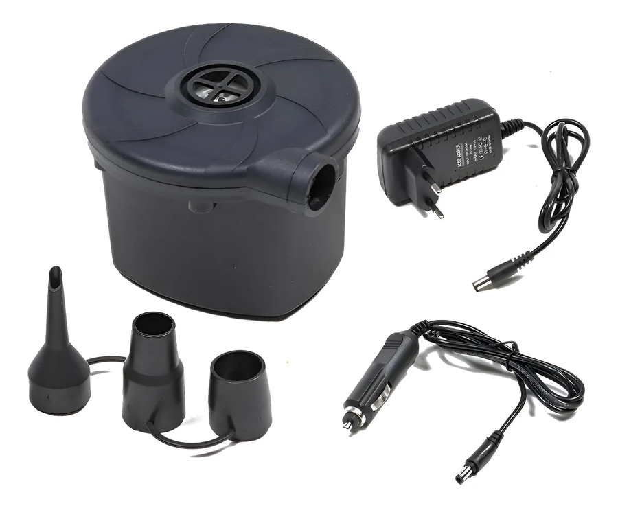Genérico - Inflador Eléctrico Multifuncional Para 220V/12V Negro