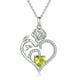 thumbnail image 1 of Colgante con piedra de nacimiento con colgante de corazón de plata de ley, 1 of 4