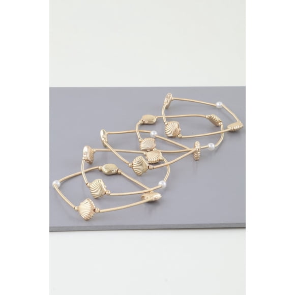 Pulsera Fashnzfab En Espiral Multi Conchas