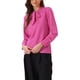 thumbnail image 4 of INSPIRE CHIC Blusas de Mujer con Lazo en el Cuello Elegantes de Manga Larga para Oficina y Trabajo XS Rosa Fucsia, 4 of 4