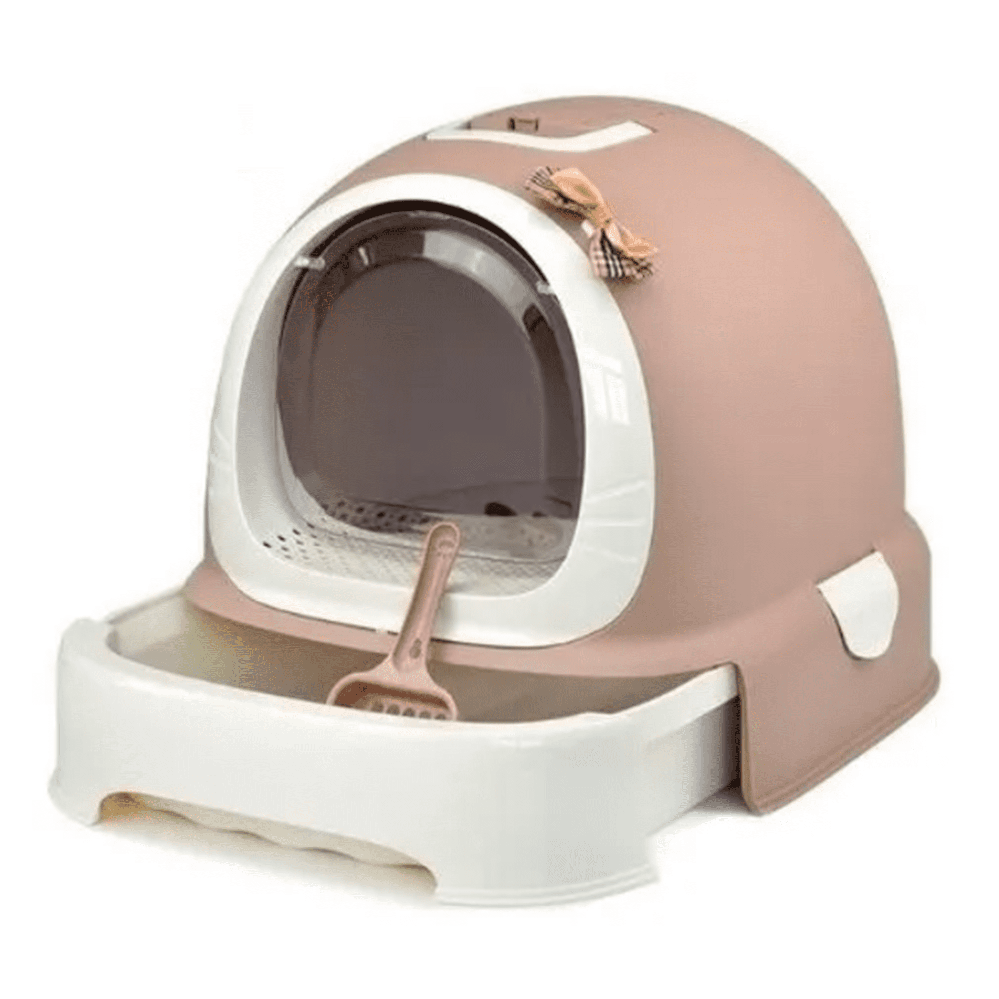 Arenero Para Gato + Bandeja Inferior Beige
