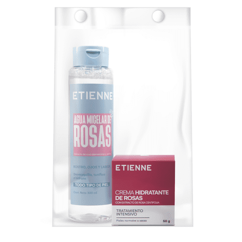 Etienne Skincare - Set Etienne Agua Micelar + Crema Hidratante De Rosas