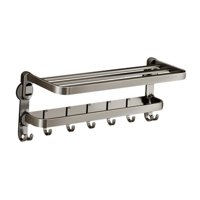 Bothyi - Toallero Con Ganchos, Resistente Al Óxido, Para Hotel, Casa, Longitud De 40 Cm