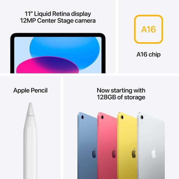 Tablet Apple iPad de 11 pulgadas, 512 GB, WiFi 6, azul, chip A16