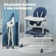 thumbnail image 4 of Silla Comer Bebe Doble Altura Safe Baby Mecedora Reclinable Azul, 4 of 5