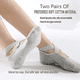 thumbnail image 2 of Calcetines de yoga gruesos profesionales para mujer con agarres y correas antideslizantes, ideales para pilates, ballet, danza y entrenamiento descalzo., 2 of 6