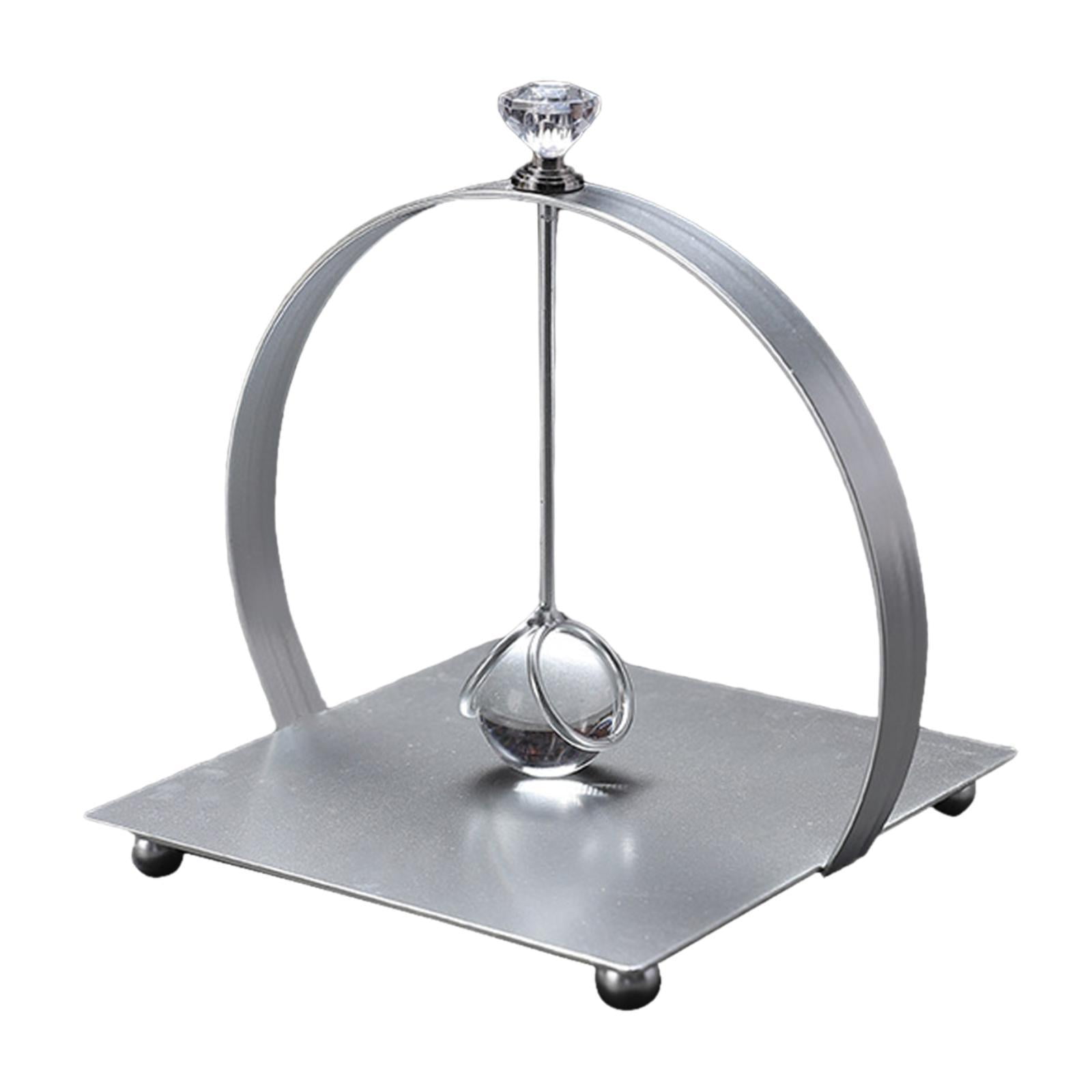 Magideal - Dispensador De Pañuelos Con Soporte Para Servilletas Plano, Mesas De Almacenamiento, Dispensador De Servilletas De Hierro Con Brazo Con Peso Para Mesa Argén