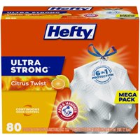 Bolsas De Basura Hefty Ultra Strong, 13 Galones, 80 Unidades, Blancas
