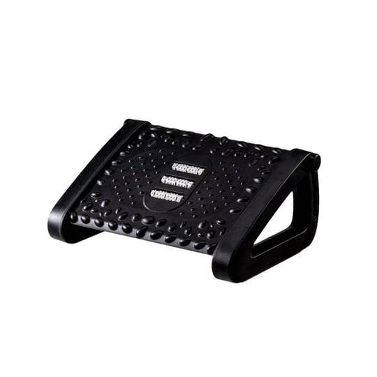 Crusec - Reposapiés Rodillos De Masaje Pedal Ajustable Ergonomico - Negro