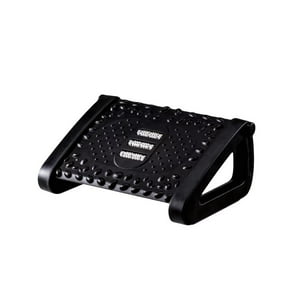 Crusec - Reposapiés Rodillos De Masaje Pedal Ajustable Ergonomico - Negro