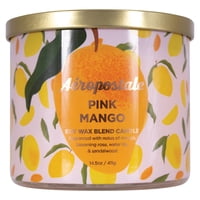 Vela Aromática Aeropostale, Mango Rosa Y Soja, 60 Horas De Combustión