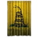 thumbnail image 1 of Cortina de ducha con diseño de bandera "Don't Tread on Me" con ganchos, tamaño 48 x 72 pulgadas, 1 of 3