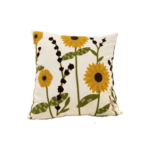 Genérico - Pack De 4 Fundas Para Cojines Sin Relleno Con Diseños Bordados Amarillo 2