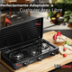 thumbnail image 2 of Cocina Encimera A Gas Licuado 3 Platos Cocinilla Negro, 2 of 6
