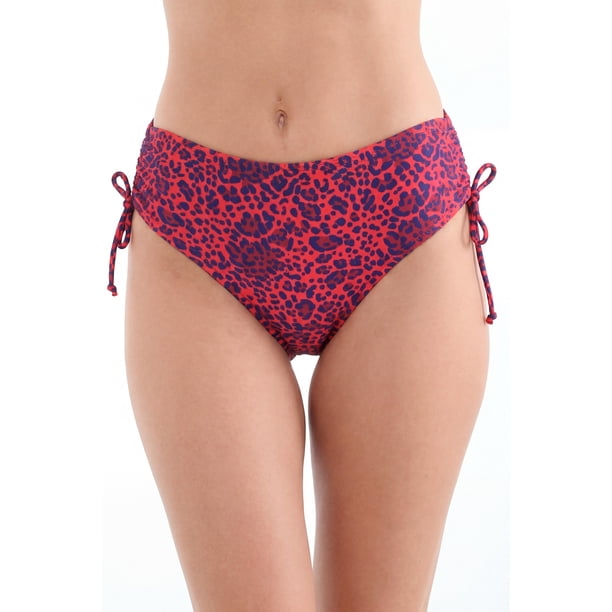 Bikini calzón ajustable caderas animal print brillante Talla M