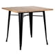 thumbnail image 1 of Mesa Industrial Cuadrada Tolix 80x80 | Acero y Madera Clara, 1 of 3