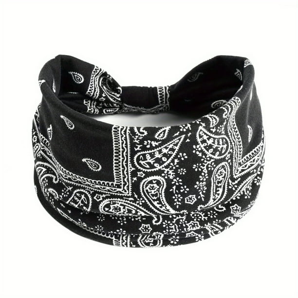 Boho Headbands For Women Fashion Stretch Wide Hair Bands Knot Turban Head Bands Yoga Running Sweatband Elastic Headband Stylish Wrap Headbands Hair Accessories For Teen Girls