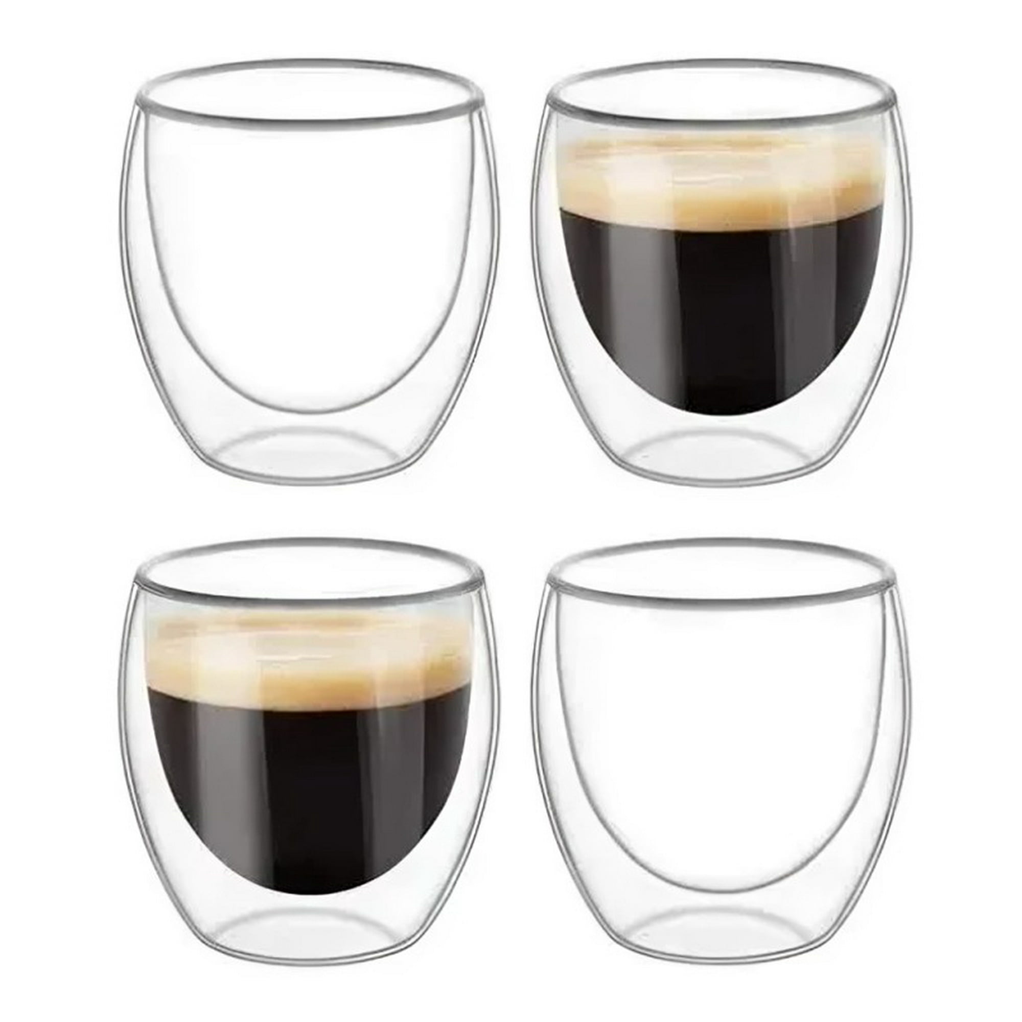 Genérico - Set 4 Tazas Doble Pared 250ml Frio, Caliente