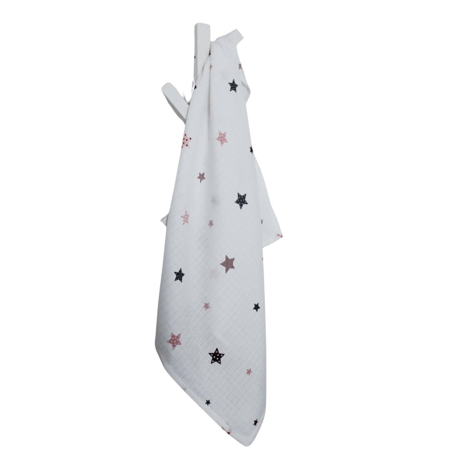 Baby Falcon - Tuto De Muselina 70x70 Cm 100% Algodón Orgánico - Estrella Rosada