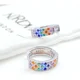 thumbnail image 2 of Conjunto Aros Y Collar Circonitas Colores Pride, Plata 925 Plateado, 2 of 5