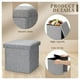 thumbnail image 5 of Reposapies De Almacenamiento Plegable Otomano 25x25x25cm Gris, 5 of 5