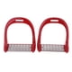 thumbnail image 4 of 1 par de acero inoxidable silla de caballo ingleses estribos equitación rojo, 4 of 5