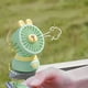 thumbnail image 2 of 1pc Mini Rabbit Portable Handheld Battery Operated Fan Desk Fan, 500mAh USB Rechargeable Battery Operated Fan For Indoor Outdoor Car Desk, 3 Speeds Silent Desktop Cooling Fan Mini Small Fan, 2 of 5