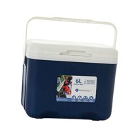 Magideal - Caja Enfriadora, Caja Aislada, Almacenamiento Personal En Frío, Cofre De Hielo Portátil De 6L, Pequeña Caja De Hielo Duro Para Playa, Barco, Barbacoa, Azul