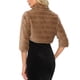 thumbnail image 3 of INSPIRE CHIC Chaqueta Bolero de Mujer para Vestidos de Noche Boda Abierta Delantera Recortada Esponjosa Imitación de Piel M Marrón, 3 of 6