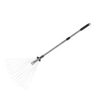 Magideal - Rastrillo De Hojas De Jardín, Herramienta De Limpieza De Jardinería Resistente Y Ajustable Retráctil Para Patio De Granja, Barrido Rápido De Césped,