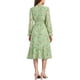 thumbnail image 3 of INSPIRE CHIC Vestido de Mujer Floral Cuello Simulado Volante Manga Larga Chifón Suelto Línea A Midi Verde L, 3 of 6