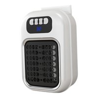 Magideal - Calentador De Espacio Con Toma De Pared, Minicalentador Eléctrico De Calentamiento Rápido Ajustable Montado En La Pared, Calentador Portátil Para Baño Blanco