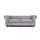 thumbnail image 1 of Sofá Chesterfield 3C Felpa Gris, 1 of 2